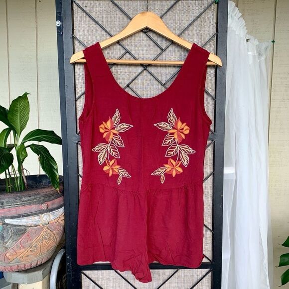 Forever 21 Red Romper Small - Picture 1 of 4